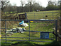 Entrance to a paddock off Tanners Green Lane, near Langabeer Farm in B47 6BA