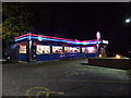 OK Diner at Northop - night time in CH7 6LG