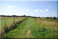 Footpath across Pevensey Levels in BN24 5NP