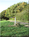 Footpath junction on Great Massingham airfield in PE32 2HT