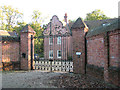 Ornate entrance gate at Roseberry House in PE32 2TJ