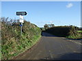 Road junction, National Cycle Route 3 in TR2 5LR