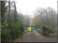 Track into the woodland off Hermit Hill Lane in S35 7DF