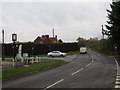The B1110 and B1145 Cross Roads at the Kings Head PH in North Elmham in NR20 5HU
