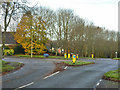 Roundabout on Sheldons Lane in RG27 9SY