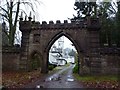Archway to Castle Devon Hotel, Glendevon in FK14 7LG