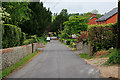 Chapel Road looking towards High Street, Meonstoke in SO32 3AJ