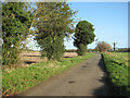 Minor road to Sparham Hole in NR9 5PX
