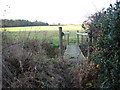 Footbridge over drainage ditch in NR20 4PY