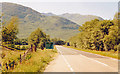 Westward on A85 in Strath Orchy approaching Glen Strae and Lochawe, 1988 in PA33 1AE