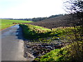 Looking eastwards to bend on Sheep Pond Lane in SO32 3QL