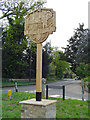 Hengrave village sign in IP28 6LZ