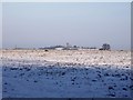Snowy field on the footpath to Breedon in Staunton Harold