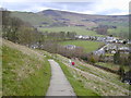 The path up to Peveril Castle in S33 8WP