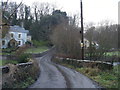 Lane crossing stream south of Llandough in CF71 7LR