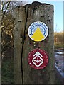 Apedale Country Park: waymarker north of Apedale Road in ST5 6BH