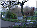 The Long Pond in Eltham Park, overflowing in SE9 1AR
