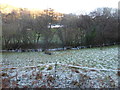 Frosty field next to Afon Aled in LL22 8DJ