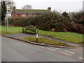 Bus stop bench in Llancloudy in HR2 8QN