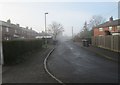 Seventh Avenue on a misty morn - viewed from Eighth Avenue in LS26 0HG