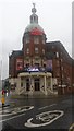 New Wimbledon Theatre in the rain in SW19 1LA