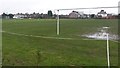 Soggy sports pitches at Merton Park in SW19 3EN