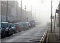 A cold and foggy day along Milligan Road in LE2 6FZ