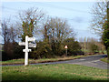 Road junction south of Great Sampford in CB10 2QF