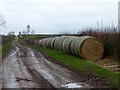 Straw bales beside Howbeck Lane in DN22 9DY
