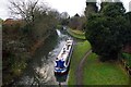 Boats moored on the Stratford-upon-Avon Canal at Hockley Heath, near Solihull in B94 5BN