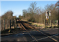 Towards Cambridge from Brinkley Road Level Crossing in CB8 0XF