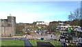 Keele University: Union Square from the Library steps in ST5 5DY