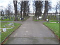 Looking towards the war memorial at West Ham Cemetery in E11 4JZ