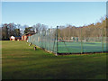 West End tennis courts in GU24 9QH