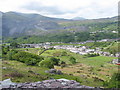 Bethesda's suburbs of Henbarc and Cilfodan from Tyn-y-ffridd Quarry in LL57 3DA