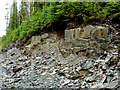 Rock exposure on Esgair Fawr, Ceredigion in Tregaron Community
