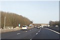 M1 northbound approaching Tibshelf services in DE55 5SH