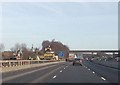 M1 approaching overbridge north of Junction 29a in S44 5HP