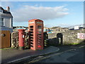 Pillar box and Telephone box in Turnchapel, near Plymouth in PL4 0RQ