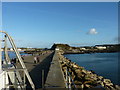 Looking along the Mount Batten breakwater, from its end in PL1 2NU
