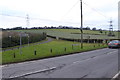 Fields and pylons by Downhouse Road in PO8 0TR