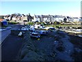 Fishing boats hauled out in Craster Harbour in NE66 3TP