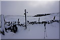 Footpath sign, Longstone Moor in Wardlow