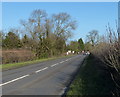 B4114 Coventry Road towards Sharnford in LE10 3QE