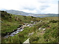 Looking down stream towards the ford on Afon Ffrydlas in Llanllechid Community