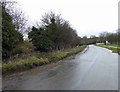 Road subject to flooding at Corby Glen in Corby Glen