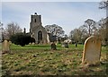 Dullingham: St Mary's Church and churchyard in CB8 9UL