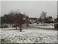 Epsom: a wintry view over Tattenham Corner in KT18 5QJ