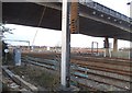 The railway going under the North Circular at Staples Corner in NW9 7GD