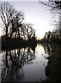The Wey Navigation: view upstream from Newark Lock in GU23 6DP